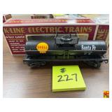 K-Line O/027 Gauge Santa Fe Shell Classic Tank Car K-63281 with Original Box