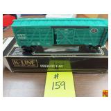 K-Line O Gauge New York Central Classic Stock Car and Sinclair Single Dome Tank Car Lot of 2