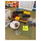 Lionel No. 8410 Redwood Valley Express Locomotive & Tender, Short Bobber Caboose, Republic Diesel Switchers & Accessories