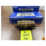 Industrial Rail O27 Skeleton Log Car with Logs Black IDM 8002
