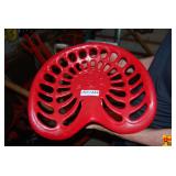 Red Cast Iron Whitely Implement Seat