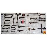 Collection of Assorted Farm Implement Wrenches and International Harvester Memorabilia