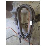 Horse Collar with Wooden Hames and Metal Hardware