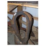Leather Horse Collar with Striped Fabric Lining