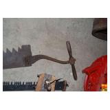 Two-Man Crosscut Saw with Wooden Handles and Metal Arm