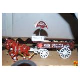 Cast Iron Fresh Fruits and Vegetables Horse-Drawn Wagon Toy