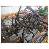 Harriman No. 5 Walking Cultivator with Steel Seat and Spoked Wheels