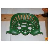 Cast Iron Tractor Seat, Green Painted Finish
