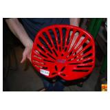 Red Painted Cast Iron Implement Seat Marked R45