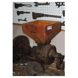 Cast Iron Grain Grinder with Wooden Hopper