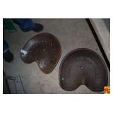 Set of 2 Walter A. Wood Cast Iron Implement Seats
