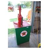Texaco Gas and Oil Dispensing Tank with Hand Crank Pump
