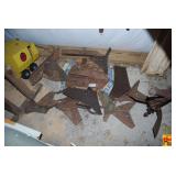 Lot of Assorted Farm Implement Blades and Plow Parts