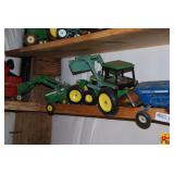 Assorted Collection of Metal Toy Farm Tractors and Vehicles