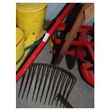 Metal Tine Fork with Wooden Handle and D-Grip