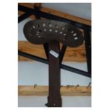 Cast Iron Tractor Seat with Mounting Arm and Spring Bracket