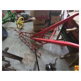 Red Painted Horse Drawn Cultivator with Handles