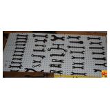 Assorted Metal Wrenches and Tools Display Lot