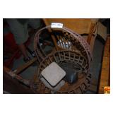 Wrought Iron Decorative Basket with Scale and Pouch