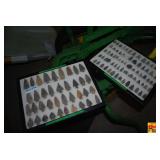 Collection of Arrowheads in Display Cases