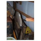Manual Grindstone with Wooden Frame and Crank Handle
