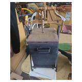 Metal and Wood Hand-Crank Butter Churn with Internal Paddle