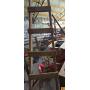Wooden Ladder with Flat Rungs