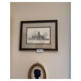 Framed PrInt of Old Madison County Courthouse by Teresia Reid