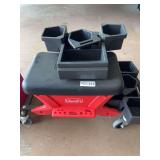 Rolling Mechanic Seat With Tool Trays and Storage Compartments