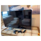 Vizio Flat Screen Television With Stand & Gaming Accessories