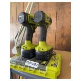 Ryobi One+ Cordless Drill and Impact Driver Combo With Accessory Set
