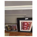 Framed NASA Certificate of Appreciation and Framed Alabama Crimson Tide Sports Memorabilia Art