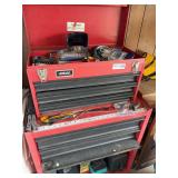 Homak Red Metal Rolling Tool Chest With Assorted Hand Tools and Hardware