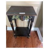 Two-Tier Accent Table With Grape and Vine Carved Frieze
