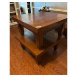 Mission Style Oak Coffee Table With Lower Shelf