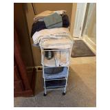 RollIng Wire Laundry Cart With Linens