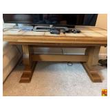 Oak Coffee Table With Tile Inset Top