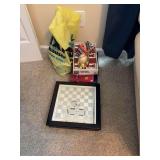 Glass Chess Set With Mirrored Board and Board Games