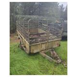 Military Cargo Trailer With Stake Sides and Pintle Hitch