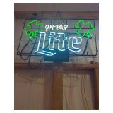 Lite Beer On Tap Neon Sign With Shamrocks