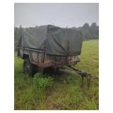 Military Style Cargo Trailer With Canvas Cover
