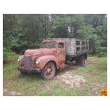 International Flatbed Truck With Wooden Stake Sides