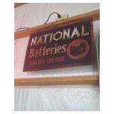 National Batteries Metal Sign