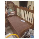 Wooden Storage Bench with Spindle Back