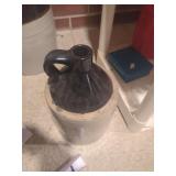 One Gallon Stoneware Jug with Crown Stamp
