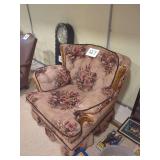 Vintage Upholstered Floral Armchair