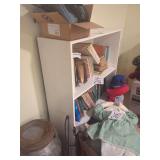 White Laminate Bookshelf with Assorted Books