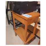 Wood End Table With Lower Shelf