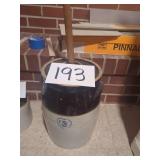 Salt Glaze Stoneware Butter Churn with Blue 3 Mark and Wooden Dasher