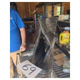 Black Rubber Knee Boots